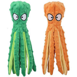 【30% Off】Octopus Squeaky Toy for Dog Plush Dog Chew Toy