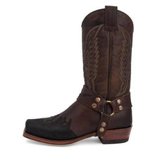 Load image into Gallery viewer, Men's Buckle Caved Cowboy Boots