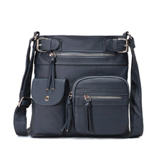 Load image into Gallery viewer, Multi-Pocket Crossbody Bag Soft Leather Shoulder Purse Bag