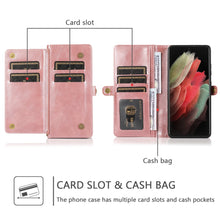 Load image into Gallery viewer, Multifunctional Split Magnetic Wallet Phone Case For Samsung S21 Ultra 5G
