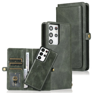 Multifunctional Split Magnetic Wallet Phone Case For Samsung S21 Ultra 5G