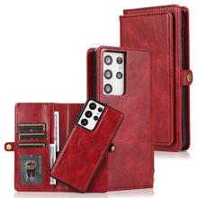 Load image into Gallery viewer, Multifunctional Split Magnetic Wallet Phone Case For Samsung S21 Ultra 5G