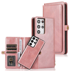 Multifunctional Split Magnetic Wallet Phone Case For Samsung S21 Ultra 5G