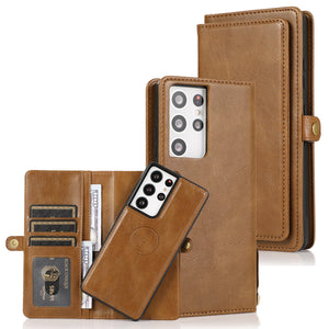 Multifunctional Split Magnetic Wallet Phone Case For Samsung S21 Ultra 5G