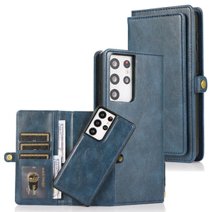 Multifunctional Split Magnetic Wallet Phone Case For Samsung S21 Ultra 5G