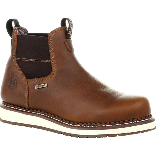 Men Wedge Waterproof Chelsea Work Boot