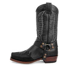 Load image into Gallery viewer, Men&#39;s Buckle Caved Cowboy Boots