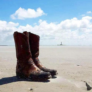 Men's Buckle Caved Cowboy Boots
