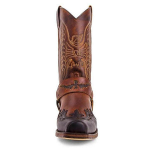 Men's Buckle Caved Cowboy Boots